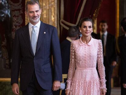 Los Reyes, el pasado 12 de octubre en la recepción el Palacio Real.