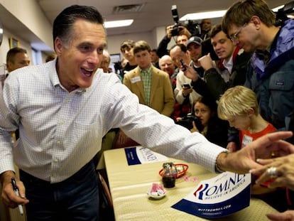 El candidato Mitt Romney, en un acto de campaña.
