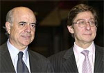 Francisco González, presidente del BBVA, y José Ignacio Goirigolzarri, consejero delegado.