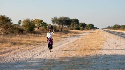 Camino a Rundu, en Namibia. 