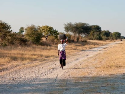 Camino a Rundu, en Namibia. 