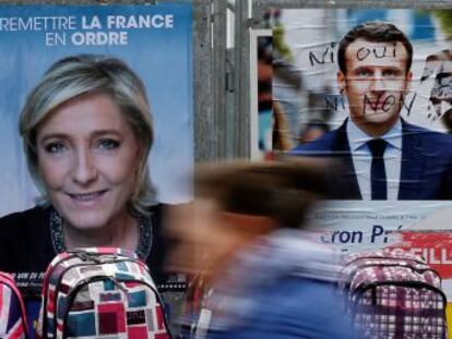 Macron y Le Pen inician la fase final de una campaña que se plantea como un referéndum sobre Europa