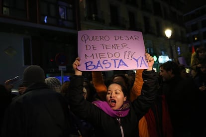 Manifestación contra la violencia machista en Madrid.