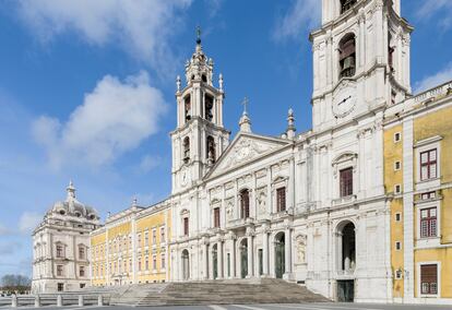 Fachada del Palacio Nacional de Mafra, el monumento que se encuentra a 30 kilmetros de Lisboa.