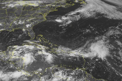 Imagen tomada por satélite de la primera depresión tropical de la temporada.