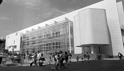 El edificio del Macba, en Barcelona, en 1997.