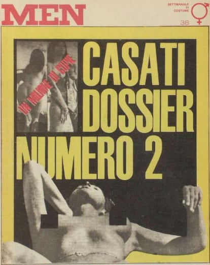 The front of cover of 'Men' magazine, which after the crime in 1970 published private nude pictures of Anna Fallarino.