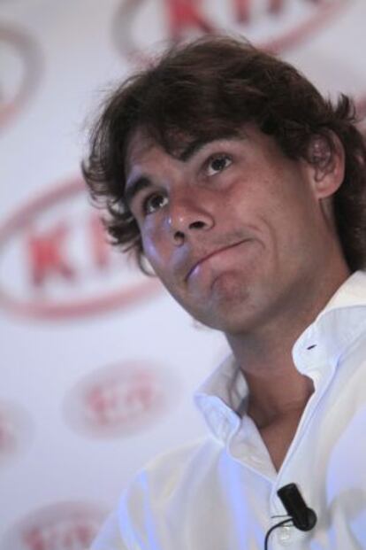 Nadal, durante la rueda de prensa en Madrid