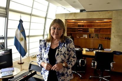 Susana Malcorra, en su despacho, el 2 de febrero, durante la entrevista con EL PAÍS.
