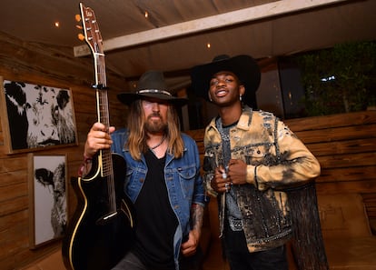 Billy Ray Cyrus and Lil Nas X at a festival in California in 2019.
