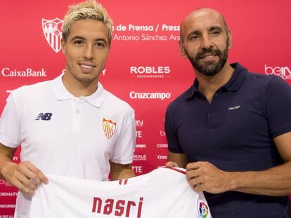 Nasri se apresentou ao Sevilla.