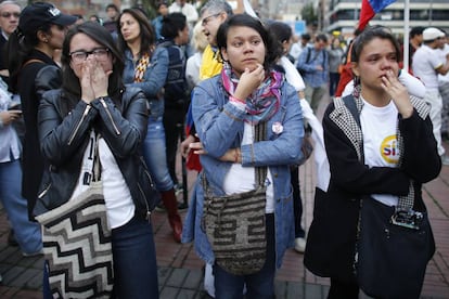 Decepção em Bogotá depois de conhecer-se os resultados.