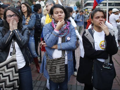 Decepção em Bogotá depois de conhecer-se os resultados.