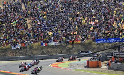 Vista general de la carrera final de moto GP