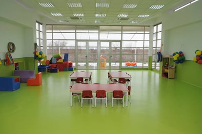 Un aula de la escuela infantil La Oliva en una imagen facilitada por el Ayuntamiento de Madrid.