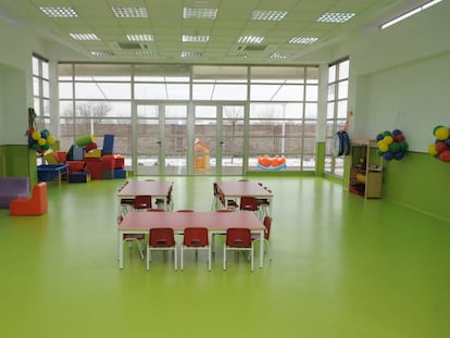 Un aula de la escuela infantil La Oliva en una imagen facilitada por el Ayuntamiento de Madrid. 
