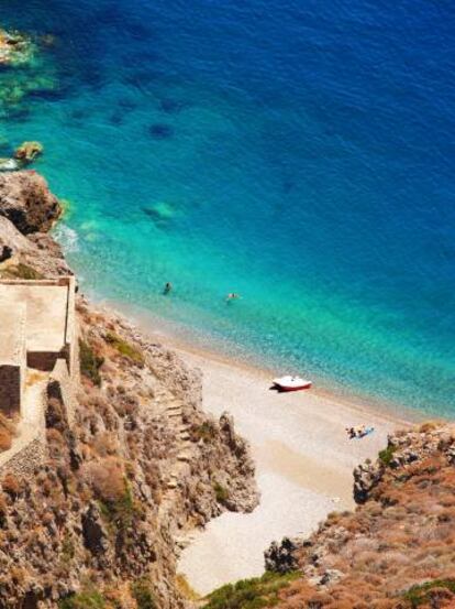 Una playa de la isla griega de Citera.