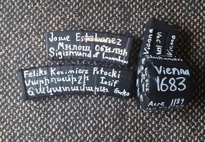 An image uploaded to Twitter of the magazines apparently used during Friday’s terrorist attack in New Zealand. “Josué Estébanez” is among the names written on the ammunition.