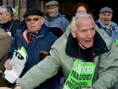 Afectados por las preferentes durante la protesta del lunes pasado