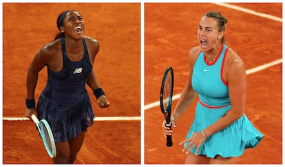Gauff y Sabalenka, las dos mejores raquetas del momento, en la final de Roldan Garros.