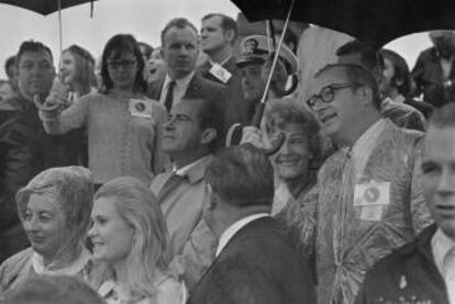 El entonces presidente de EE UU Richard Nixon observa el lanzamiento del 'Apolo 12'.
