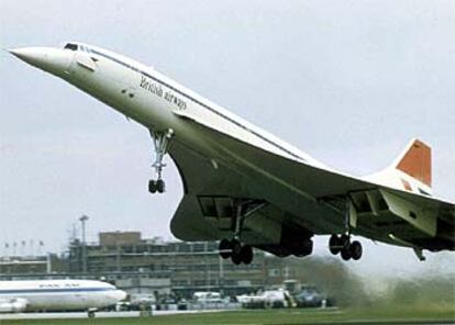 En la imagen, el último vuelo del Concorde parte de Nueva York con destino Londres.