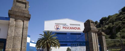 Entrada de la sede del grupo Pescanova.