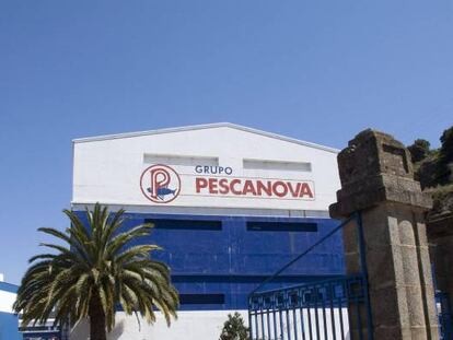 Entrada de la sede del grupo Pescanova.