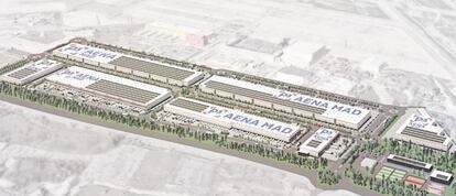 Recreación de la primera fase del polo logístico de Madrid-Barajas.