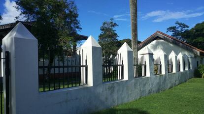 Parte de la estructura del antiguo palacio del gobernador español en la ciudad de Agaña, en Guam.