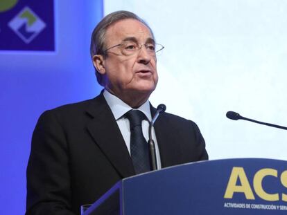 Florentino P&eacute;rez, presidente de ACS, en la Junta de Accionistas.