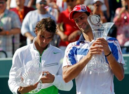 Nadal y Djokovic tras el partido.