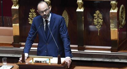 El primer ministro francés, Édouard Philippe, pronuncia ante los diputados el discurso de política general