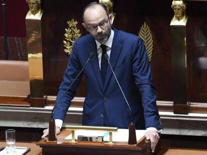El primer ministro franc&eacute;s, &Eacute;douard Philippe, pronuncia ante los diputados el discurso de pol&iacute;tica general