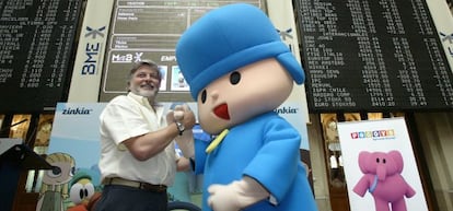 Jos&eacute; Mar&iacute;a Castillejo, presidente de Zinkia, en la salida a Bolsa de Zinkia (julio de 2009).