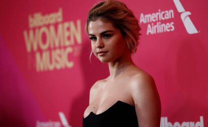 Selena Gomez, anoche en los premios Billboard Women in Music celebrados en Los Ángeles.