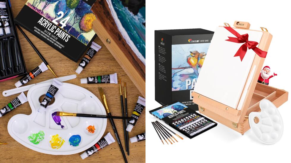 Kit de pintura con 34 piezas incluidas.