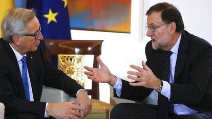 Jean-Claude Juncker, presidente de la Comisión Europea, y Mariano Rajoy, en diciembre de 2016.