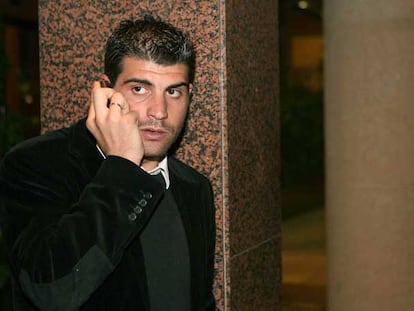 Óscar Pereiro, tras la conferencia de prensa que dio el jueves por la noche en Vigo.