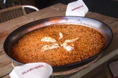 Arroz señorito del chiringuito Martínez.