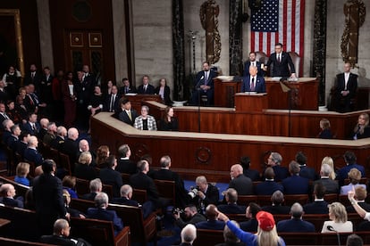Congreso de EE UU, durante una comparecencia de Donald Trump, en marzo.