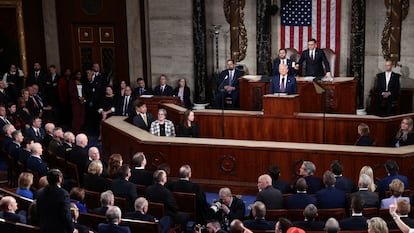 Congreso de EE UU, durante una comparecencia de Donald Trump, en marzo.