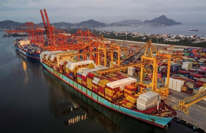El puerto de Manzanillo, en abril de 2025.