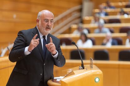 El senador Eduard Pujol, el día 10 de septiembre en el Senado.