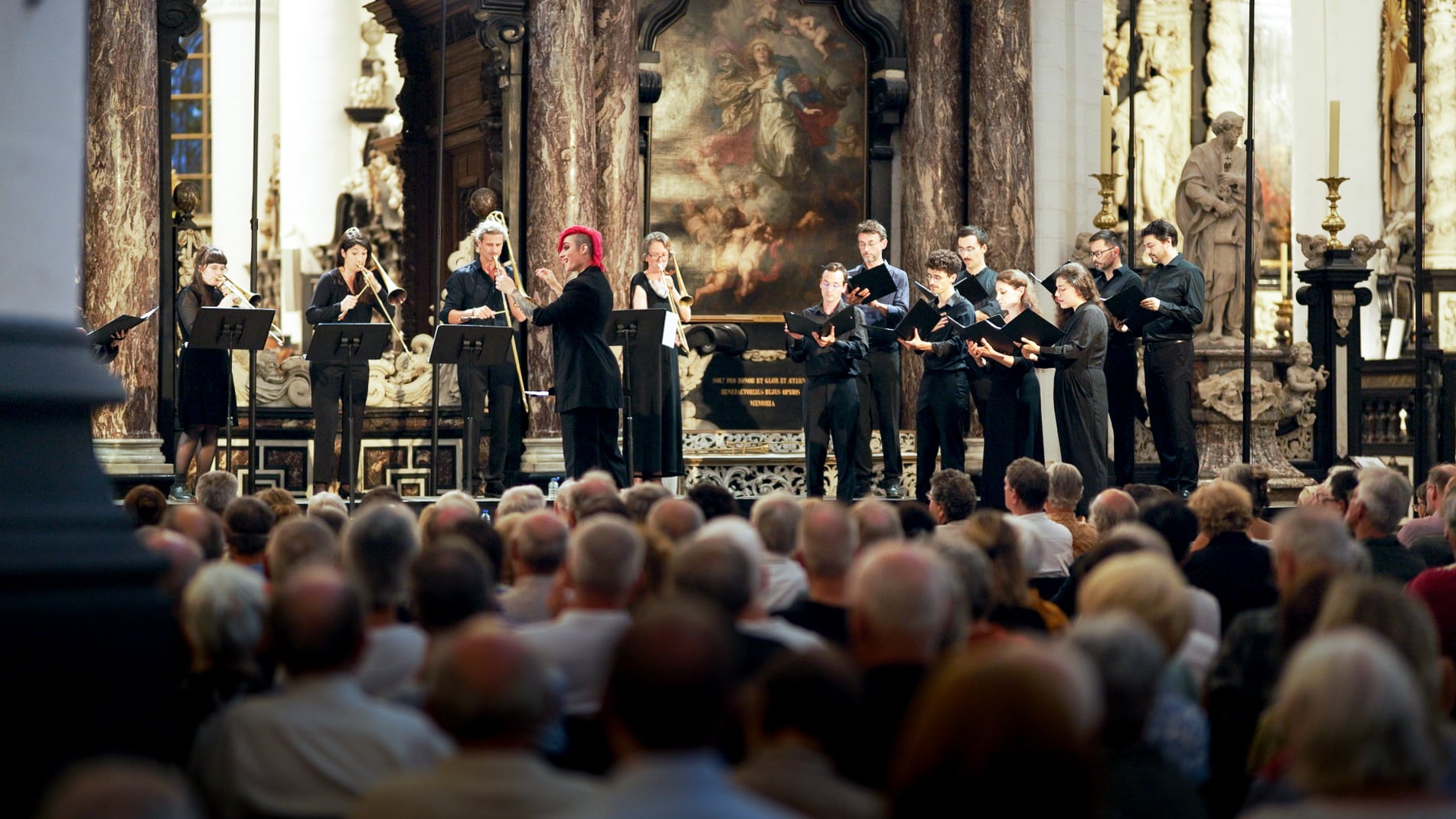 El Ensemble Irini durante su concierto del miércoles por la tarde en la Sint-Jacobskerk de Amberes.