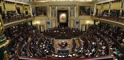 El hemiciclo del Congreso de los Diputados.