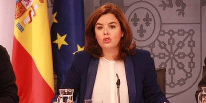 La vicepresidenta del Gobierno, Soraya S&aacute;enz de Santamar&iacute;a