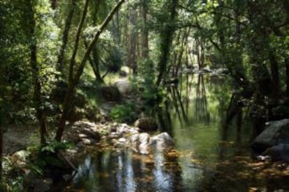 Playa fluvial en la zona de las Aldeias do Xisto, en la sierra de Lousã (Portugal).