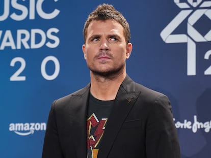 Dani Martín en la alfombra roja de los premios 40 Principales, en 2020.