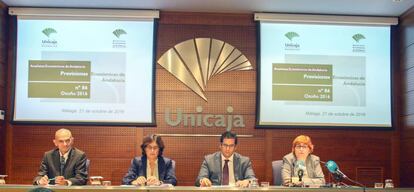 Presentación del informe de Analistas Económicos en Unicaja.